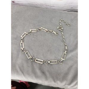 NY and Company Silver Square Links Women's‎ Fashion Adjustable Belt